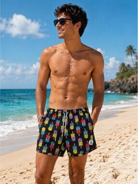 Uzzi Amphibious Gear popsicle-themed swimwear trunks Size M